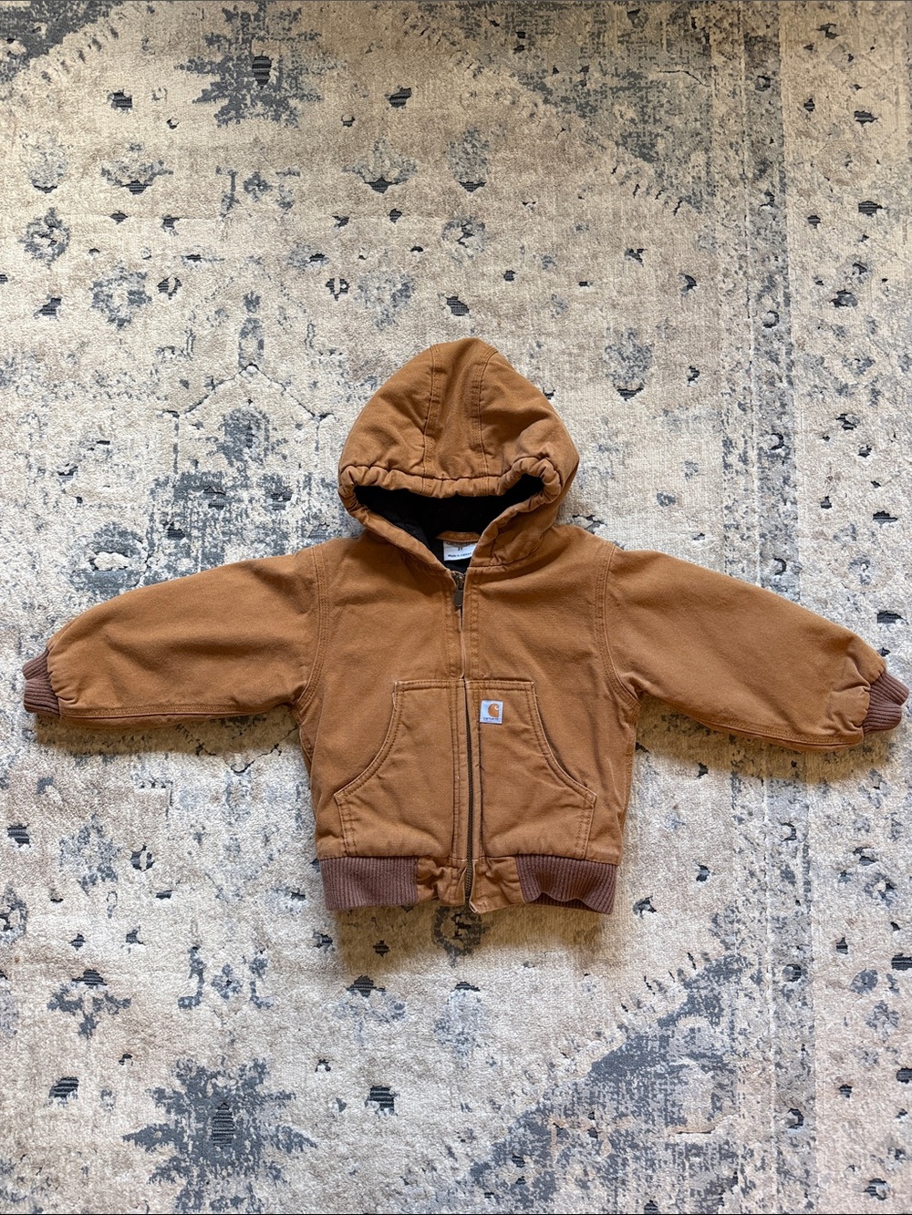 Carhartt Toddler Brown Hooded Zip-Up Coat size 2T unisex